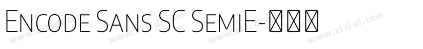 Encode Sans SC SemiE字体转换